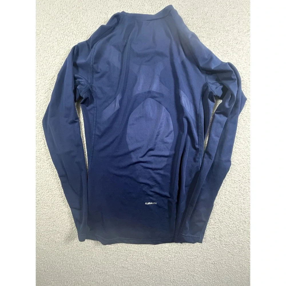 Adidas Techfit Mens M Long Sleeve Compression Shirt Climalite Navy Blue